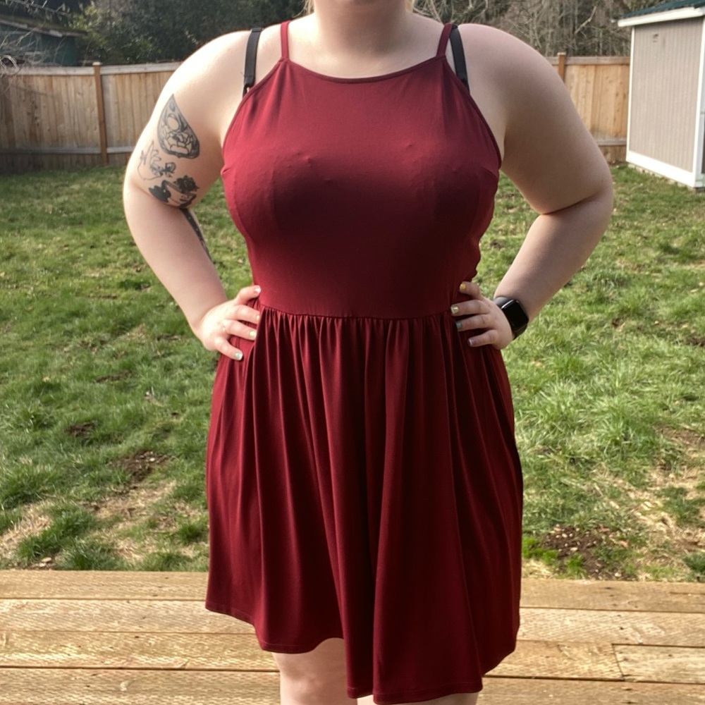 Cute Red Fit n Flare Dress